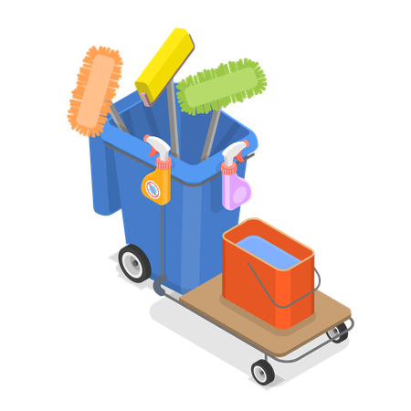 Janitor toolbox  Illustration