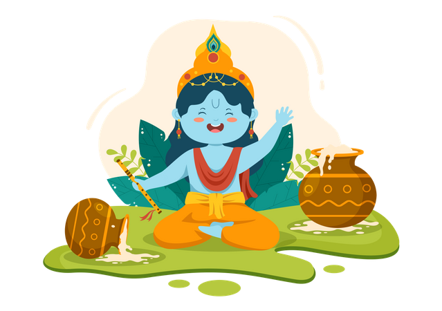 Janmashtami festival  Illustration