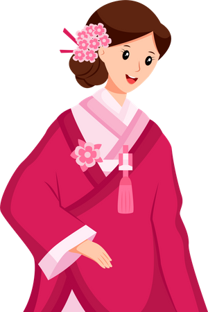 Japanese Bride  Illustration