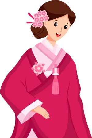 Japanese Bride  Illustration