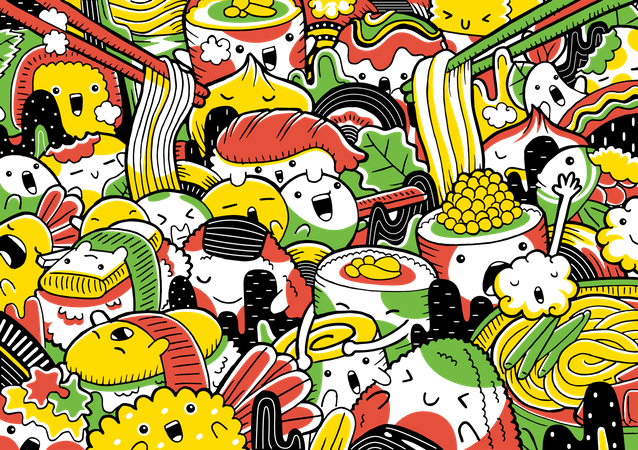 Japanese Food  Illustration