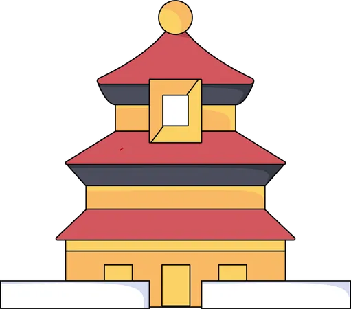 Japanese pagoda  Illustration