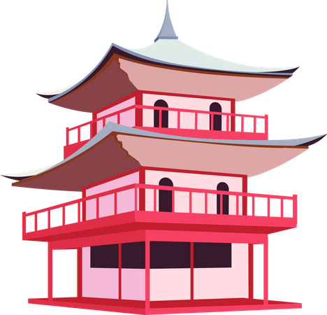 Japanese pagoda  Illustration