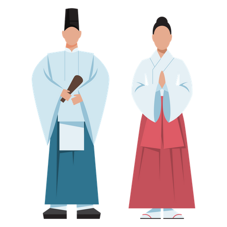 Japanese Shinto Priest Illustration