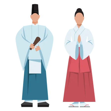 Japanese Shinto Priest Illustration