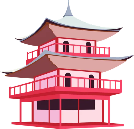 Japanische pagode  Illustration