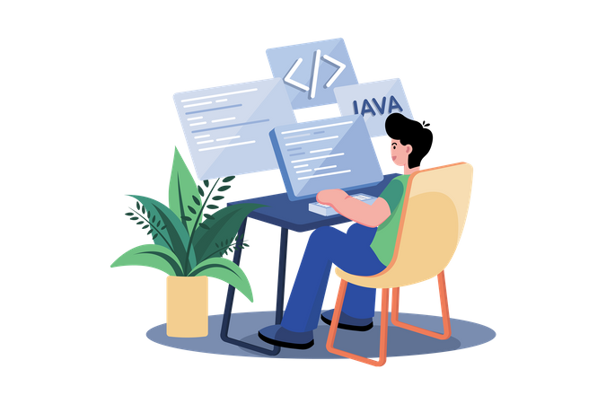 Sitio web desarrollado por desarrolladores de Java  Ilustración