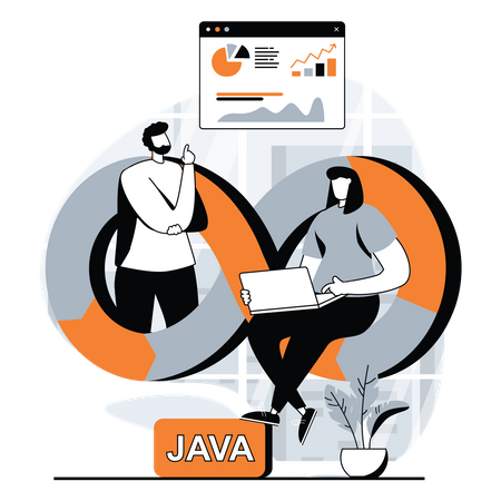 Java developer Illustration