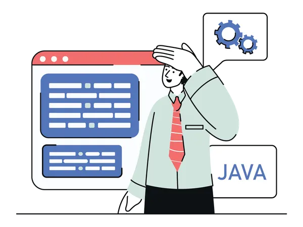 Java developer  Illustration