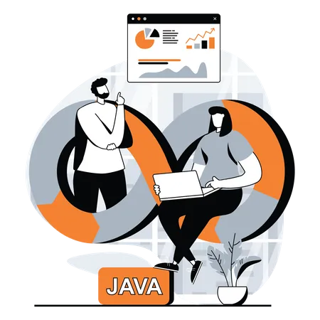 Java developer  Illustration