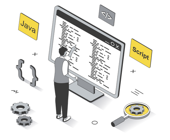 JavaScript Developer  Illustration