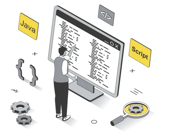 JavaScript Developer  Illustration