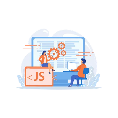 Javascript Programming Illustration