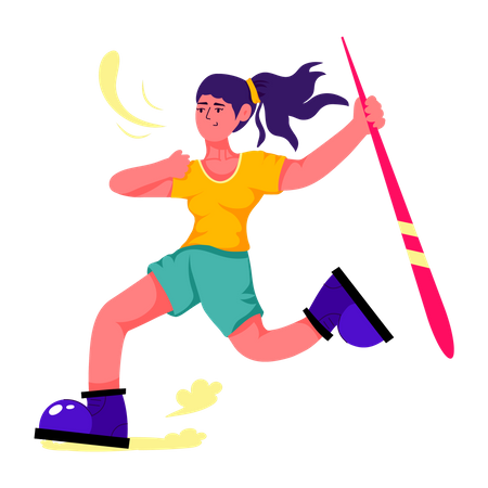 Javelin Player  Illustration