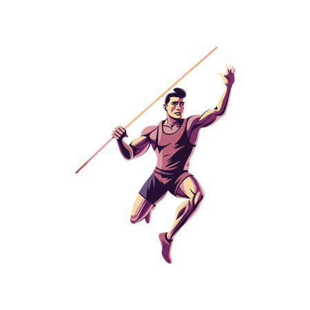 Javelin Throw  Illustration