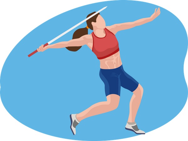 Javelin Throw  Illustration