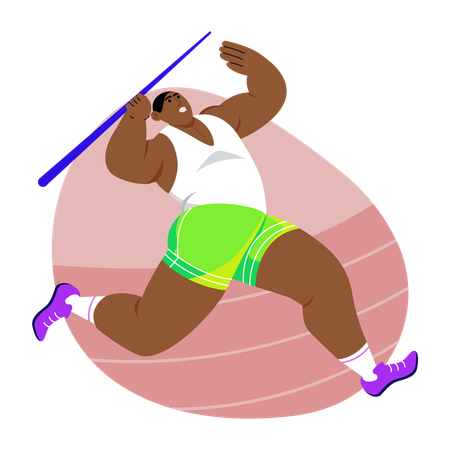 Javelin throw  Illustration