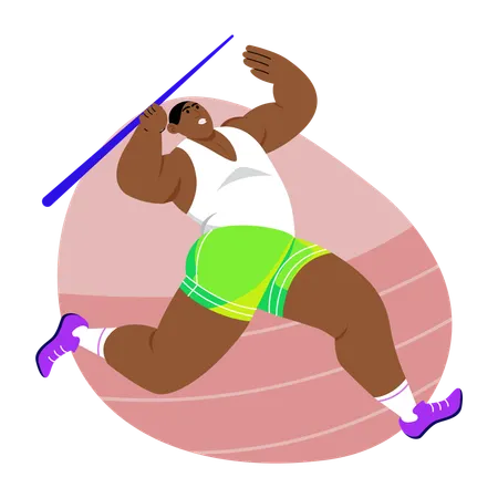 Javelin throw  Illustration