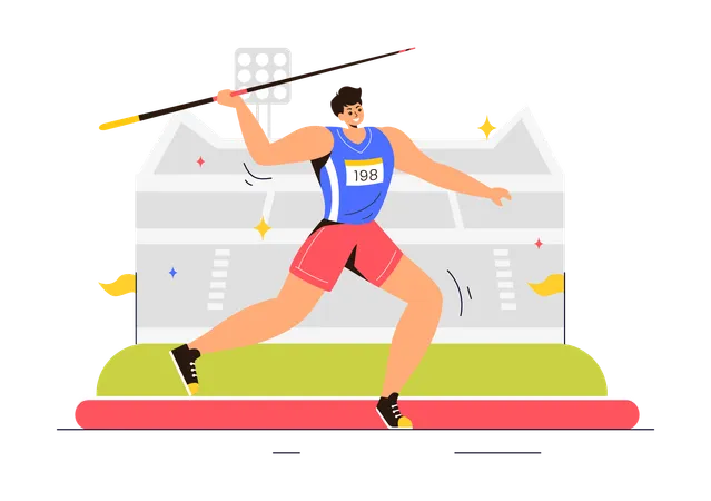 Javelin Throw Sports  Illustration