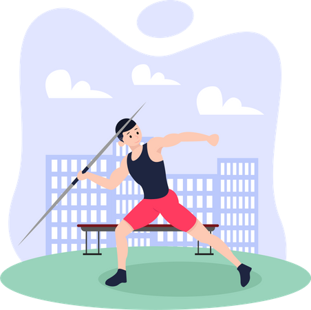 Javelin Thrower  Illustration