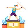 illustration for javelin throwing