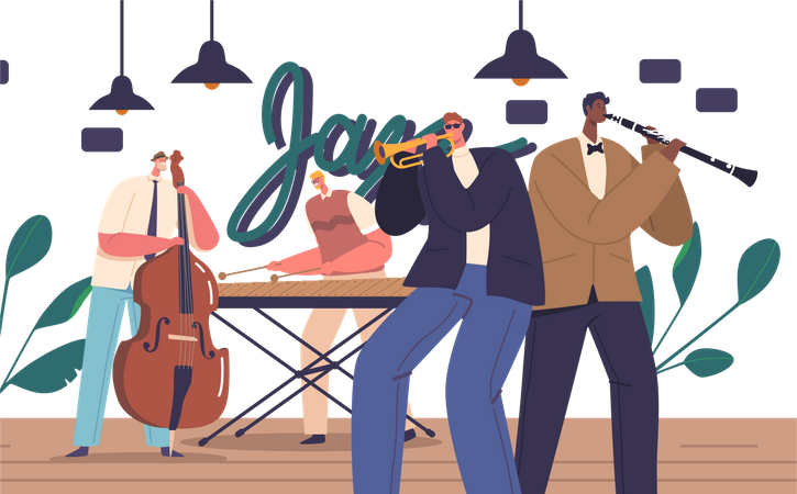 Jazz Band  Illustration