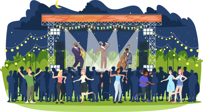 Jazz-Musikfestival  Illustration