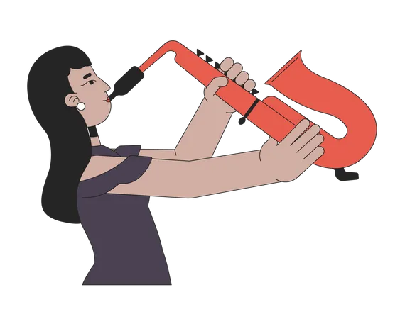 Jazz Saxophonist  Illustration