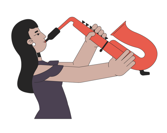 Saxophoniste de jazz  Illustration