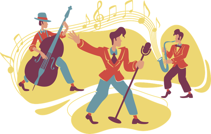 Jazz swing show  Illustration