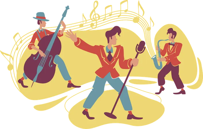 Jazz swing show  Illustration