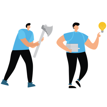 Jealousy colleague Killing the idea  Illustration
