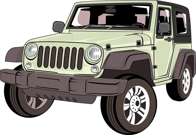Jeep Off Road Vektor Illustration Illustration