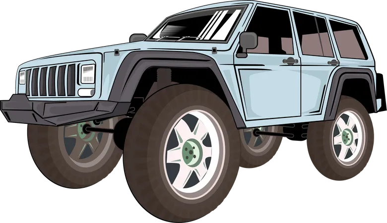 Jeep Off Road Vector Illustration Illustration