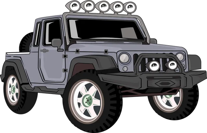Jeep Off Road Vector Illustration Illustration