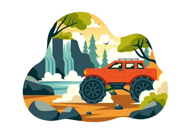 Jeep-Abenteuer  Illustration