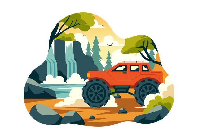 Jeep adventure  Illustration