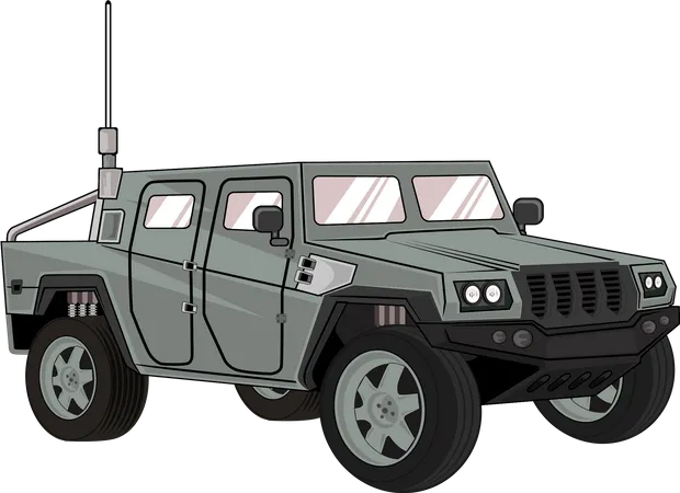 Jeep Army Car  Illustration