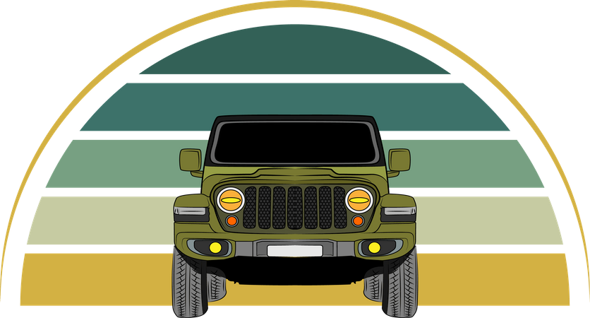 Jeep de aventura  Ilustración