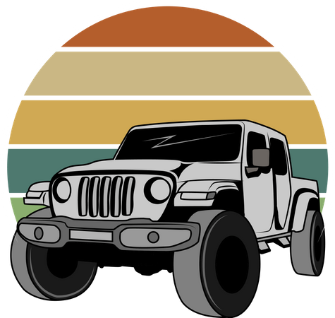 Jeep de aventura  Ilustración