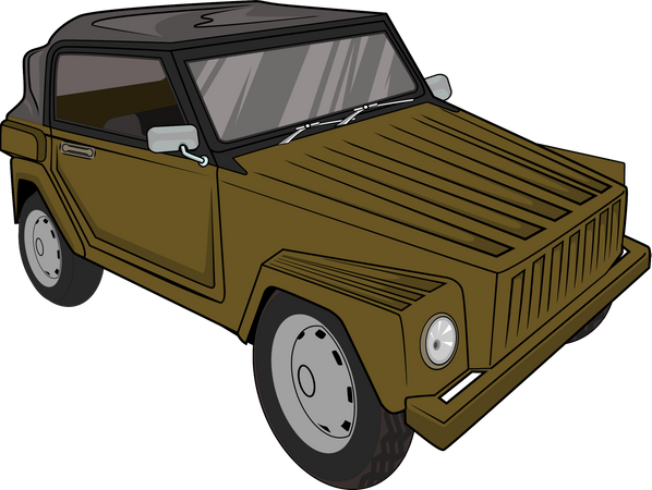 Jeep retro clásico  Ilustración
