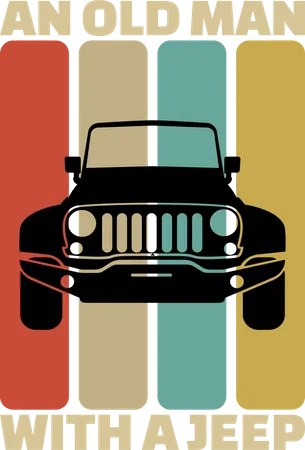 Silueta de jeep  Ilustración