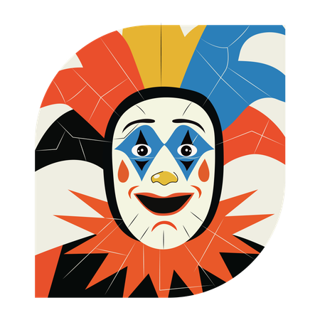 Jester character, clown, poker, casino, deck  Illustration