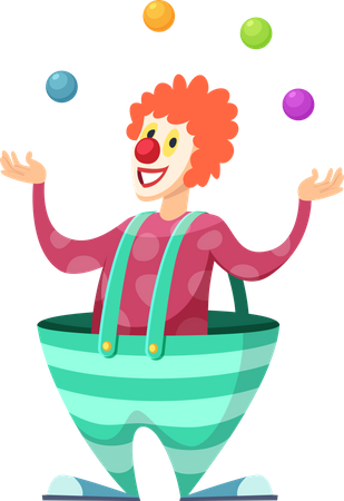 Jester doing juggling Illustration