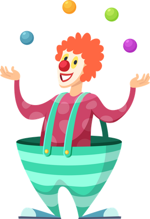 Jester doing juggling  Illustration