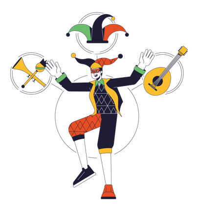 Jester person archetype  Illustration