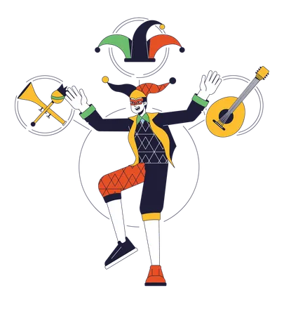 Jester person archetype  Illustration