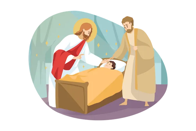 Jesús bendiciendo al niño  Ilustración