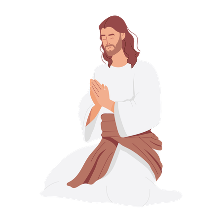 Jesus betet  Illustration