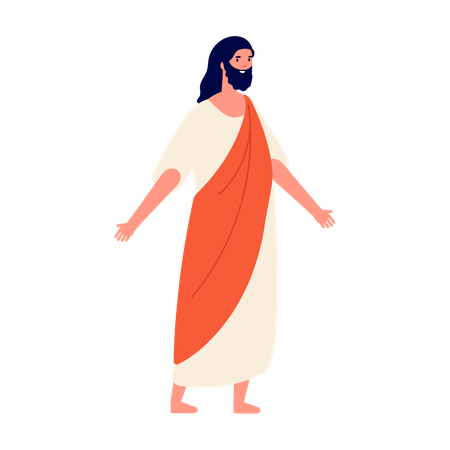 Jesus Christ Stands  Illustration